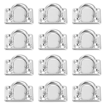 Immagine di SAIJIAN 12 Pezzi M5 Piastra Oculare di Copertura in Acciaio Inox 304 Placca Ganci Ancoraggio Gancio da Muro con Occhiello Soffitto per Appendere Fisso