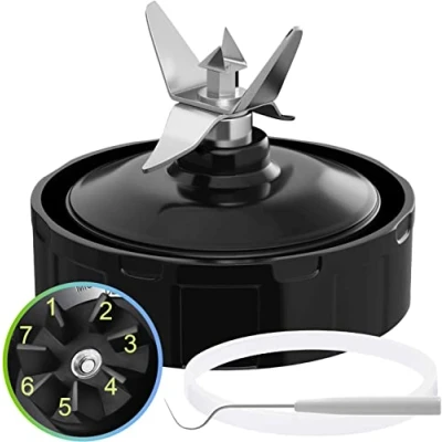 Immagine di Gruppo lama estrattore a 7 alette con guarnizione in gomma frullatore parti di ricambio compatibile frullatori Nurti Ninja Auto iQ BL480 BL482 BL642 BL682 NN102