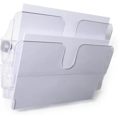 Immagine di Durable Flexiplus 1709022400 Porta depliant da parete Trasparente Numero scomparti 2 1 pz.