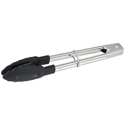 Immagine di FACKELMANN 40279 Pinze Multiuso in plastica e Acciaio Inox, Pinza da Cucina Barbecue per pentole padelle rivestite (Colore: Argento/Nero), quantità: 1 Pezzo, Inossidabile