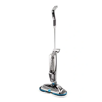 Immagine di BISSELL SpinWave Cordless Mocio Elettrico ad Azione Rotante con Spray Integrato, Sistema di Pulizia per Pavimenti Duri, 2240N, Blu/Argento/Titanio