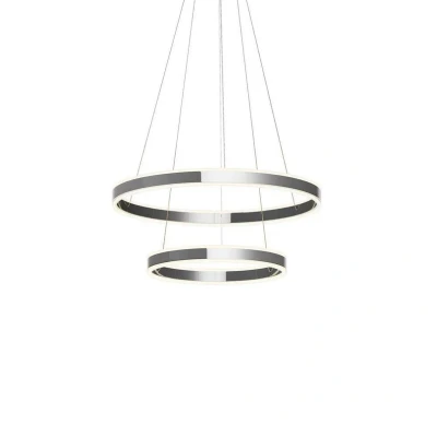 Immagine di Lucande Lampada LED a sospensione Lyani, 60 cm, 2 luci, cromo, dimmerabile