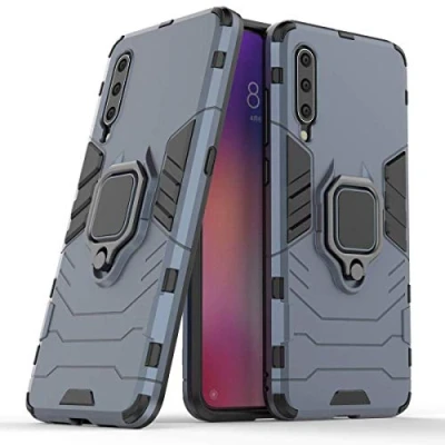 Immagine di Compatibile con Xiaomi Mi 9 Cover, Custodia Armor Anello Cavalletto (Funziona Il Supporto Magnetico per Auto) Case Paraurti Mi9 (Blu Navy)