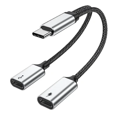 Immagine di MOGOOD splitter USB C a Adattatore femmina Y Cavo (non per monitor) 2USB doppio HUB PORTA di ricarica diviso Mac,Xbox One,PS5,Laptop