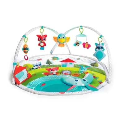 Immagine di Tiny Love Dynamic Gymini Palestrina bambini evolutiva con Archi Regolabili, musicale Gioco musiche e luci, Tappeto pieghevole grande 100 x 90 cm, Collezione Meadow Days