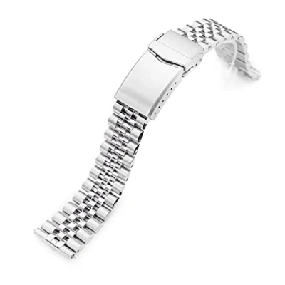 Immagine di MiLTAT Super Jub II QR 316L Cinturino con chiusura rapida, 19 mm, in acciaio inox spazzolato, argento, L, Classico