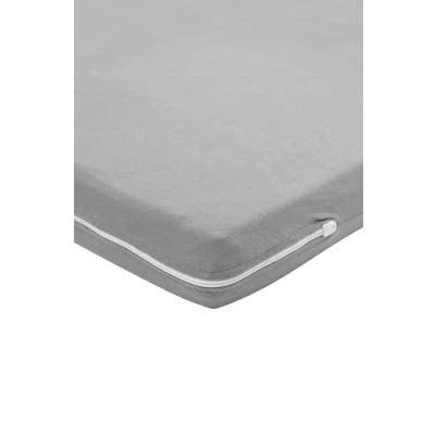 Immagine di Coprimaterasso Meyco Baby Uni per culle da viaggio (rivestimento in 100% cotone, morbido, delicato sulla pelle, elastico, lavabile e adatto all&#039;asciugatura, dimensioni: 60 x 120 cm), Grigio