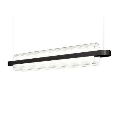 Immagine di kdln Lampada LED a sospensione Nami, nero, lunghezza 150 cm, vetro