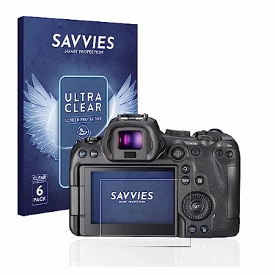 Immagine di savvies (6 Pezzi Pellicola Protettiva per Canon EOS R6 Protezione Schermo Trasparente