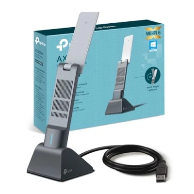 Immagine di TP Link Archer TX50UH Adattatore USB Wi Fi 6 AX3000Mbps Dual Band, Antenne ad Alto Guadagno, 3.0, Beamforming, OFDMA, MU MIMO, WPA3, Compatibile con Windows 10/11