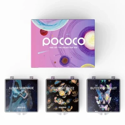 Immagine di Dischi Realistici Enchanted Harmonies per il Proiettore POCOCO Galaxy Lite Home Planetarium, Ultra HD 5k, 3 Pezzi (Enchanted senza Proiettore)