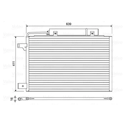 Immagine di VALEO 814376 Condensatore con essiccatore Alluminio 411 R 134a MERCEDES BENZ: Classe A, B