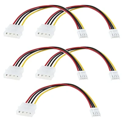 Immagine di eMagTech 5 Pz Molex 4 Pin A Floppy Cavo Di Alimentazione PC Connettore Del Computer Prolunga Adattatore Joiner Accoppiatore 20 Cm