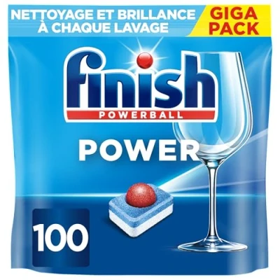 Immagine di Finish compresse per lavastoviglie Powerball All in One Max senza profumo, 100 (la confezione può variare)