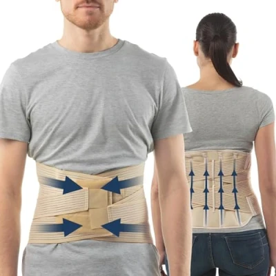Immagine di Fascia lombare supporto schiena elastica per donna e uomo Busto ortopedico ortopedica Taglia 5 Pelle