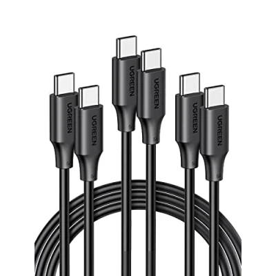 Immagine di UGREEN 100W Cavo USB C 3Pack, Type PD 3.0 Ricarica Rapida 20V/5A Compatibile con iPhone 15 Plus Pro Max, MacBook Pro/Air, iPad Galaxy S24 Ultra/S24+/S23/S22/S21, Tablet. 2M
