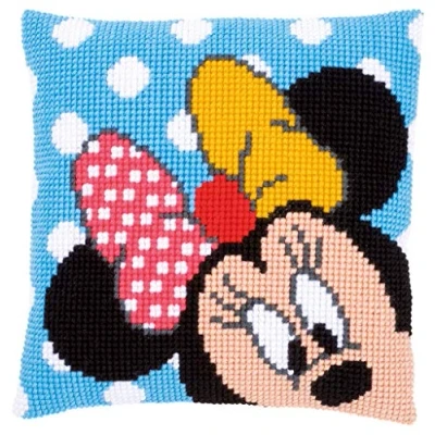 Immagine di Vervaco Minnie Peek a Boo Cuscino Kit Punto Croce, Multicolore