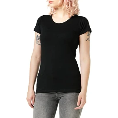Immagine di Build Your Brand By042 ladies Cropped Tee Canottiera, Nero, 5X Large Donna