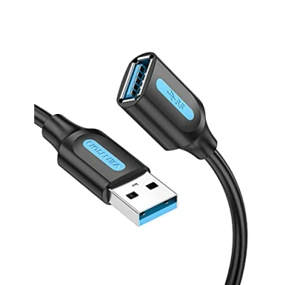 Immagine di VENTION Prolunga USB 3.0 Cavo Maschio A FemminaCavo Di 5 Gbps per Trasferimento Dati Compatibile con Tastiera, Mouse,Stampante, Fotocamera (0,5m)