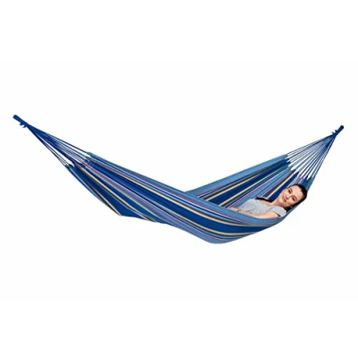 Immagine di AMAZONAS Tahiti amaca Impermeabile e resistente ai raggi UV Morbido materiale EllTex Colori vivaci cordini extra lunghi Superficie di riposo 200x100 cm Portata fino a 120 kg