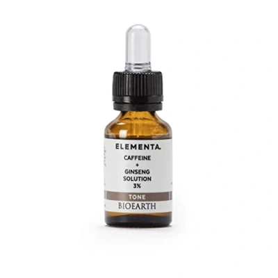 Immagine di Bioearth ELEMENTA Booster Siero Viso CAFFEINE + GINSENG SOLUTION 3% Tonificante 15 ml Made In Italy