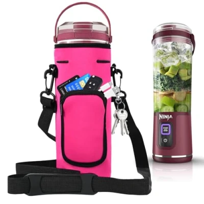 Immagine di Blender Custodia Portatile con tracolla per Ninja BC151EUBK/BC151EUNV/BC151EUCR/BC151EUEM/BC151EUPR/BC151EUWH Blast Frullatore Senza Fili 530ml, rosso rose