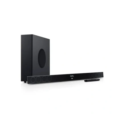 Immagine di Teufel Cinebar 11 2.1 Set soundbar con subwoofer wireless, Dolby Audio, Bluetooth 5.0, HDMI 3D ARC CEC, 4K Pass Through, Dynamore, Touch Panel Nero