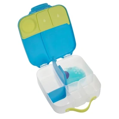Immagine di b.box Porta Pranzo Jumbo a 4 Scomparti (2 Prova di Perdite), Lunch Box con Divisorio Rimovibile Bento Ghiacciolo Ideale per la Scuola Da 3+ Capacità 2L