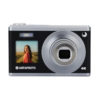 Immagine di AGFA PHOTO Realishot DC9200 Fotocamera Digitale Compatta, 24 MP, Video 4K, Zoom Ottico 10x, Schermo Doppio 2,8&quot; + 1,54&quot;, Sensore CMOS, Stabilizzazione Immagine, Batteria al Litio Nero