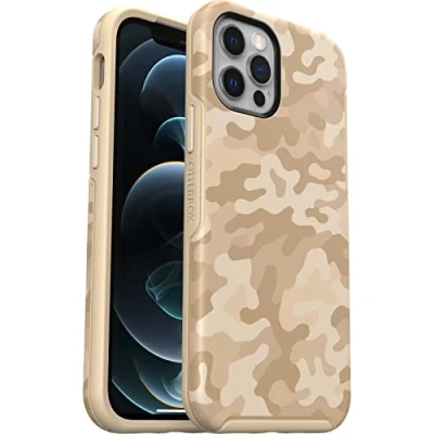 Immagine di OtterBox Cover per Apple iPhone 12/iPhone 12 Pro, Symmetry,resistente a shock e cadute fino 2 metri,sottile, testata 3x norme MIL STD 810G, SAND STORM