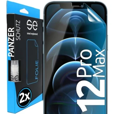 Immagine di smart engineered 3D Pellicola Protettiva per Schermo Apple iPhone 12 PRO Max [2 Pezzi Transparente, Case Friendly, qualità dell&#039;immagine Full HD,Pellicola TPU