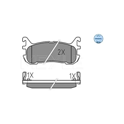 Immagine di MEYLE 025 233 8713/W Kit pastiglie freno ORIGINAL Quality Assale posteriore con segnalatore acustico usura lamierino anticigolío MAZDA: MX 5 2