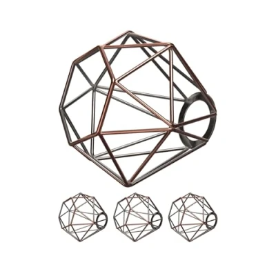 Immagine di ledscom.de 4 pezzi paralume a gabbia, bronzo, 155mm Ø