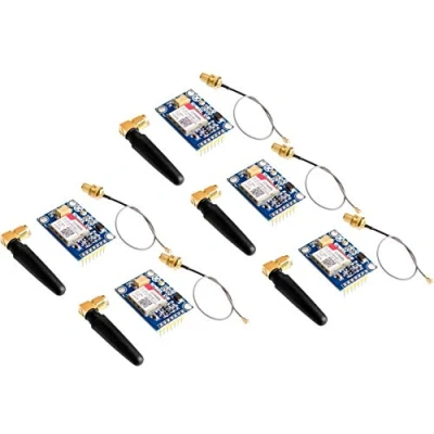 Immagine di TECNOIOT 5pcs SIM800L V2.0 5V Wireless gsm GPRS Module Quad Band with Antenna Cable cap