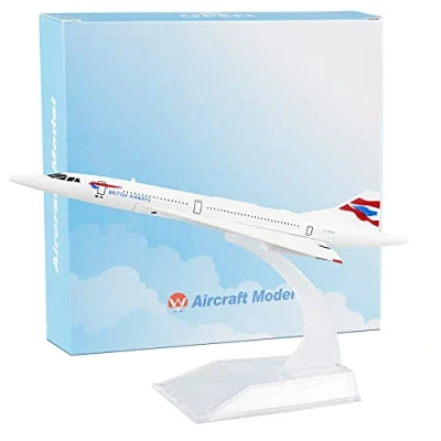 Immagine di Busyflies modello di aereo in alluminio pressofuso Concorde British Airways 1:400 da collezione 16 cm