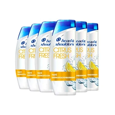 Immagine di Head &amp; Shoulders, Shampoo antiforfora Citrus Fresh, per capelli grassi, profumi di agrumi, confezione da 6 x 250 ml