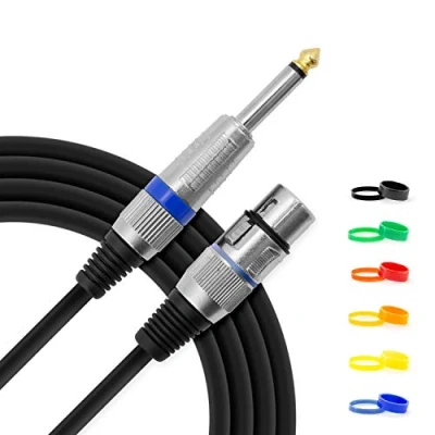 Immagine di TIGER Mic6 03 Cavo Con Connettore Femmina Xlr Su Jack In Bronzo, 3 metri