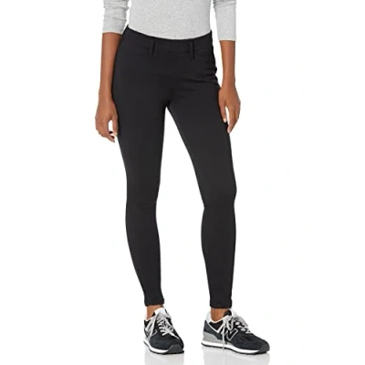 Immagine di Amazon Essentials Jeggings in Maglia con Elastico Vita (Taglie Forti Disponibili) Donna, Nero, XXL Corto