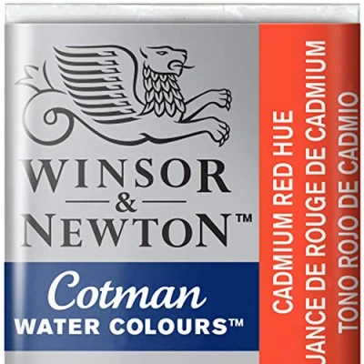 Immagine di Winsor &amp; Newton 301696 Cotman Colori Acquerello, Viridian, Rosso (Cadmium Rosso), 1.9x1.6x1.1 cm, 1 unità