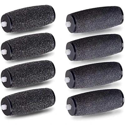 Immagine di Testine rotanti di ricambio E cron ® compatibile con macchina pedicure, MIX duro &amp; soffice ruvido, 8 ricarica.