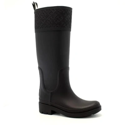 Immagine di Tommy Hilfiger LONG BOOT Monogram Stivali di gomma, Donna, Taglia: 39, Black Sintetico
