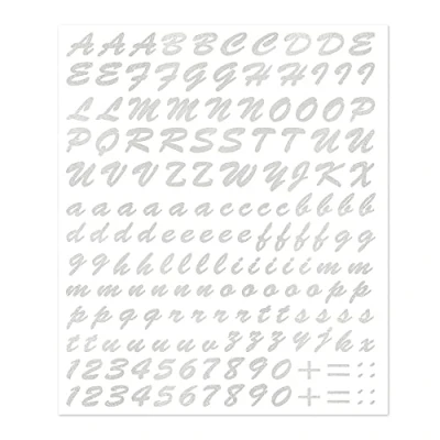 Immagine di 4R Quattroerre.it 1234 Kit Lettere Adesive, Argento