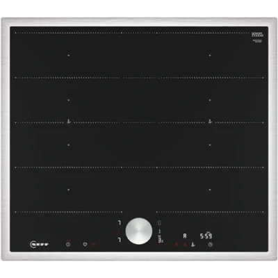 Immagine di Neff, Home Connect T66STY4L0 Piano cottura a induzione autosufficiente con controllo Twist Pad, N90, larghezza 60 cm, colore: Nero telaio sospeso,