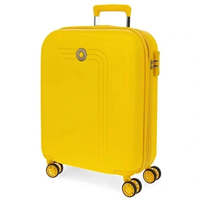 Immagine di MOVOM Riga Trolley cabina Giallo 40x55x20 cms Rigida ABS Chiusura a combinazione numerica 37L 3Kgs 4 doppie ruote Espandibile Bagaglio mano