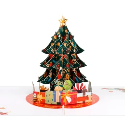 Immagine di Favour Pop Up® Biglietto di Natale 3D un originale saluto fatto a mano anche per buoni e regali in denaro. TM136