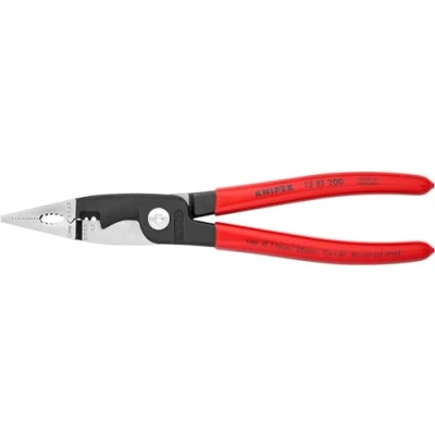 Immagine di Knipex Pinza per Elettroinstallazioni Cromata, Isolati con Manici Rivestiti in Materiale Bicomponente, Collaudati Vde 200 Mm (Confezione Self Service/Blister) 13 86 Sb