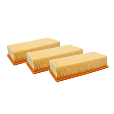 Immagine di vhbw 3x filtro a pieghe piatte compatibile con Hilti VC 60M X, 60 U, 60L U aspirapolvere Elemento filtrante