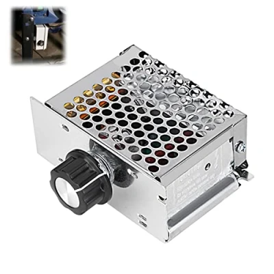 Immagine di Regolatore di Tensione AC 4000W velocit¨¤ per Motore Elettrico Dimmer 220V, Velocita Motori 220v a Spazzole