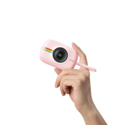 Immagine di VRURC power bank 10000mAh con cavo integrato, piccolo mini a ricarica rapida da 20 W, batteria USB C Elementi essenziali viaggio per la maggior parte dei dispositivi intelligenti Rosa