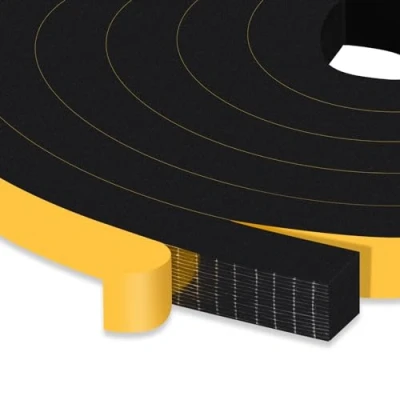Immagine di YIMIKI Nastro Autoadesivo in Schiuma, Guarnizione Gomma per Porte e Finestre, Schiuma Paraspifferi Porta, Resistente Alle Intemperie, Isolamento Acustico, 12 mm(l) x10 mm(S), Totale 4 m